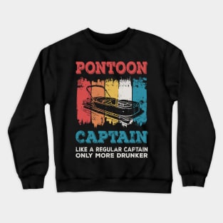 Pontoon Captain vintage style gift Crewneck Sweatshirt